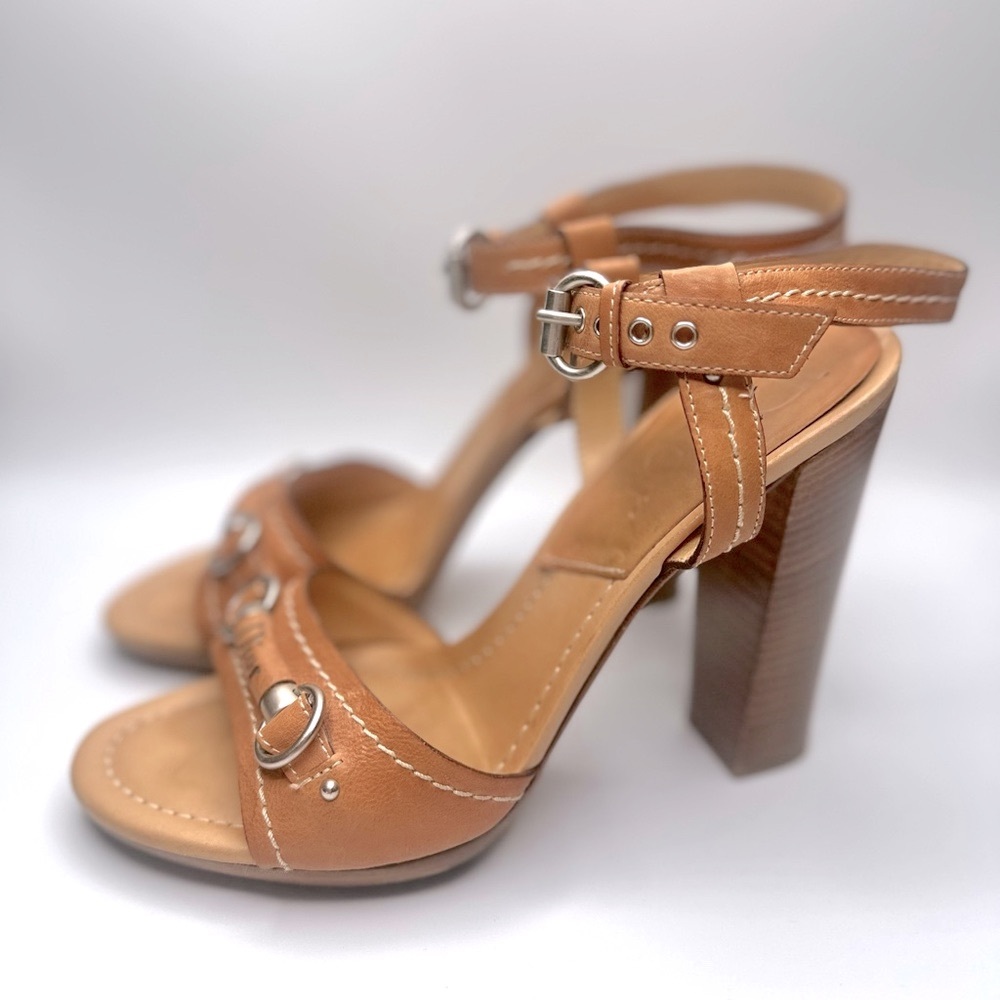Dior Vintage My Dior sandals in caramel leather - Picture 2 of 13